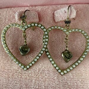 Vintage Juicy Couture heart earrings